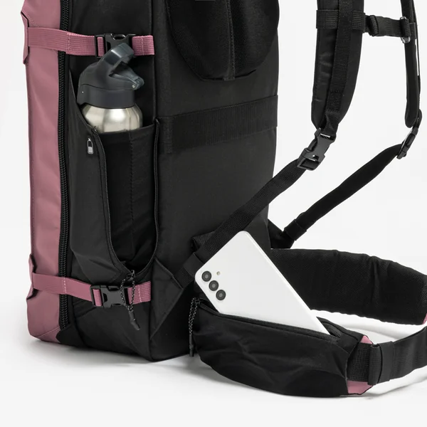 Sac à dos de voyage ouverture valise 30L, Travel 500 Organizer gris