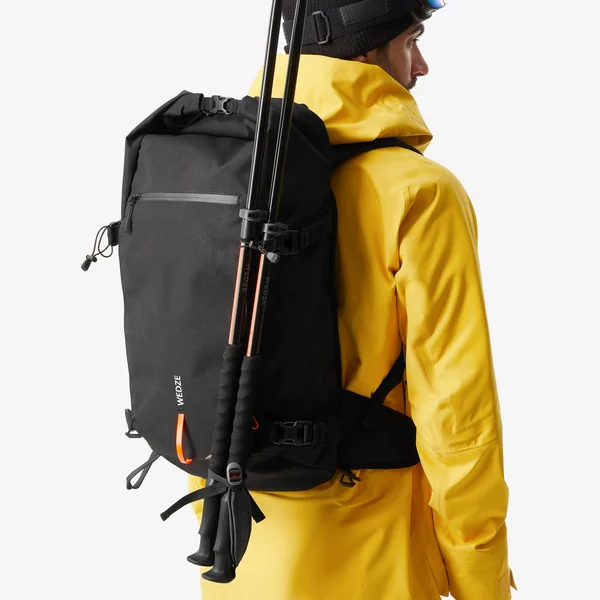 Sac à dos ski/ snowboard freeride Roll top, Robust Freeride 30L noir