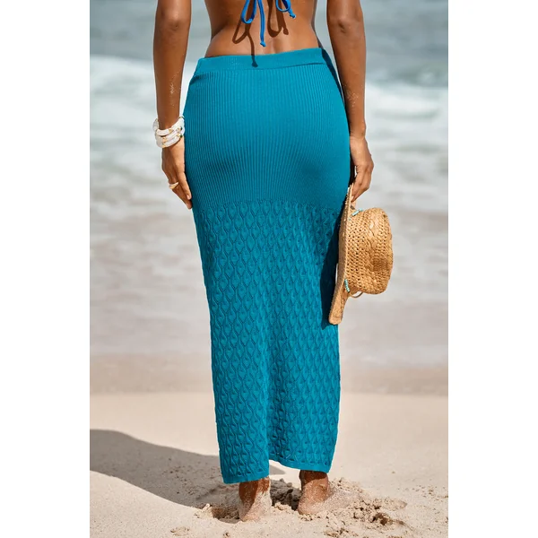 Sarong cover up bleu fluide