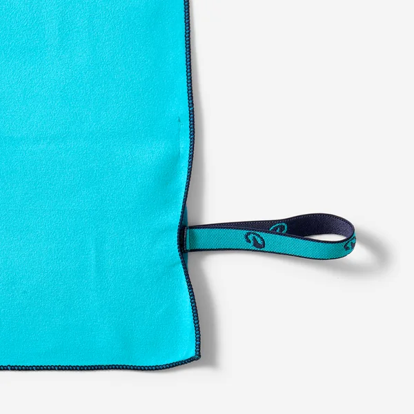 Serviette de bain microfibre double face vert/bleu taille m 60 x 80 cm