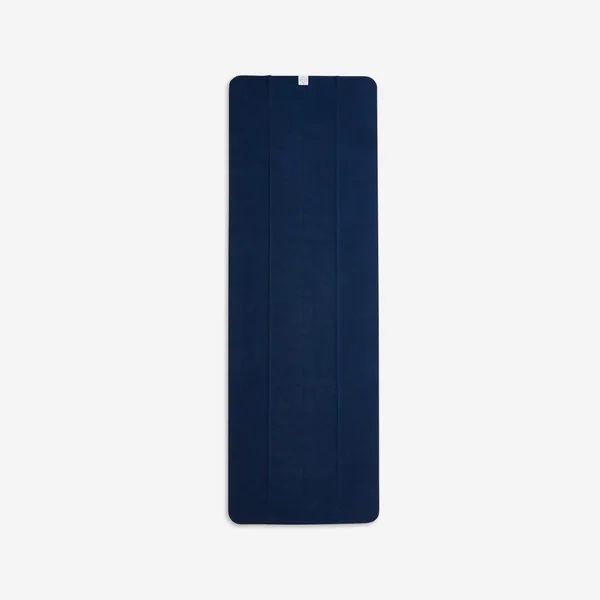Serviette de yoga antidérapante 183cm x 61cm x 1mm, bleu acier