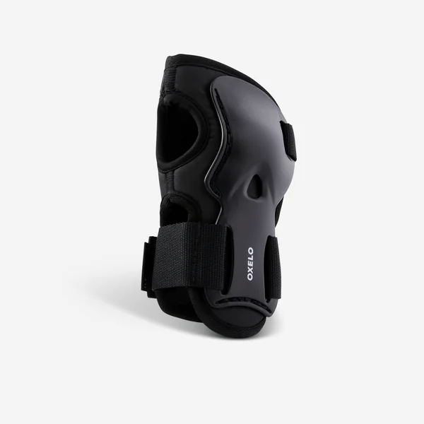 Set 3x2 protections roller trottinette skate enfant PLAY noir