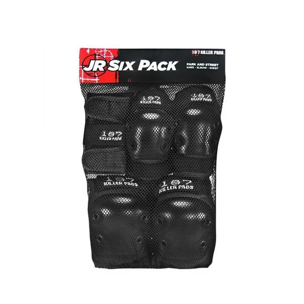 Set de protection 187 Junior Six Pack Set Black