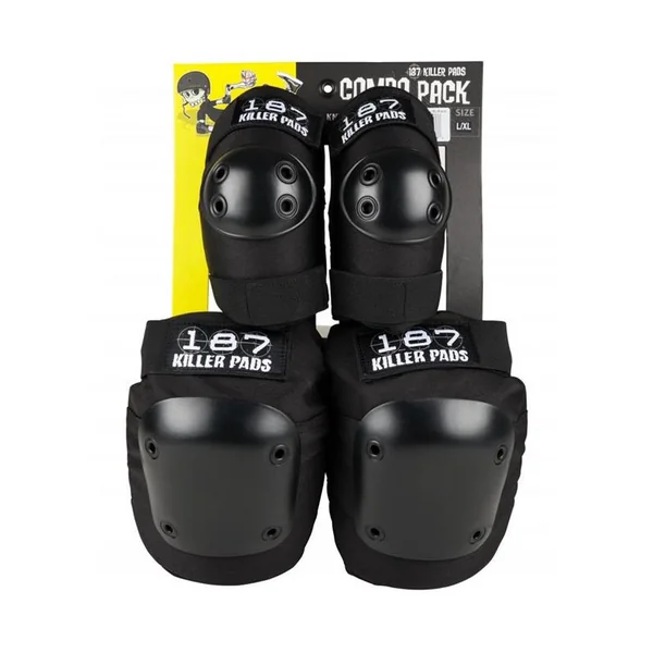 Set de protection coudière et genouillère 187 Combo Pack Knee & Elbow Black