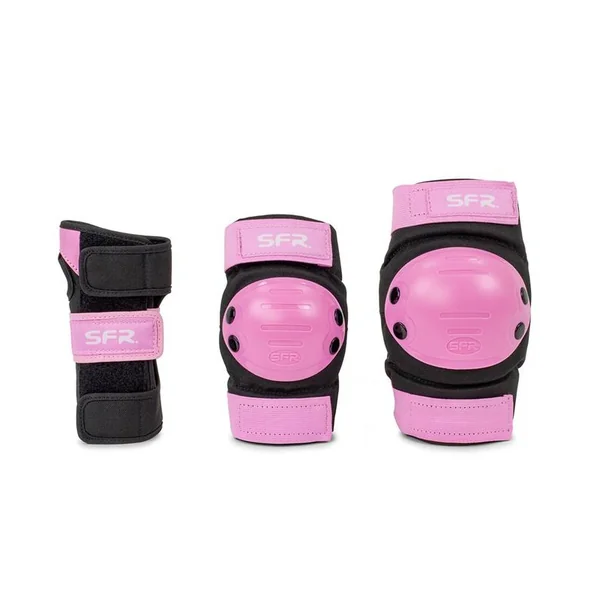 Set de protection SFR ROLLER Youth Ramp Triple Pad Set Black/Pink