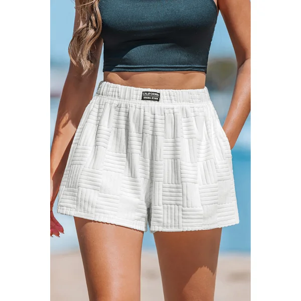 Short blanc jambe droite