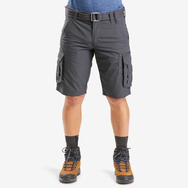 Short cargo de trek voyage - travel 500 gris homme