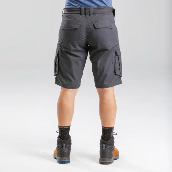 Short cargo de trek voyage - travel 500 gris homme