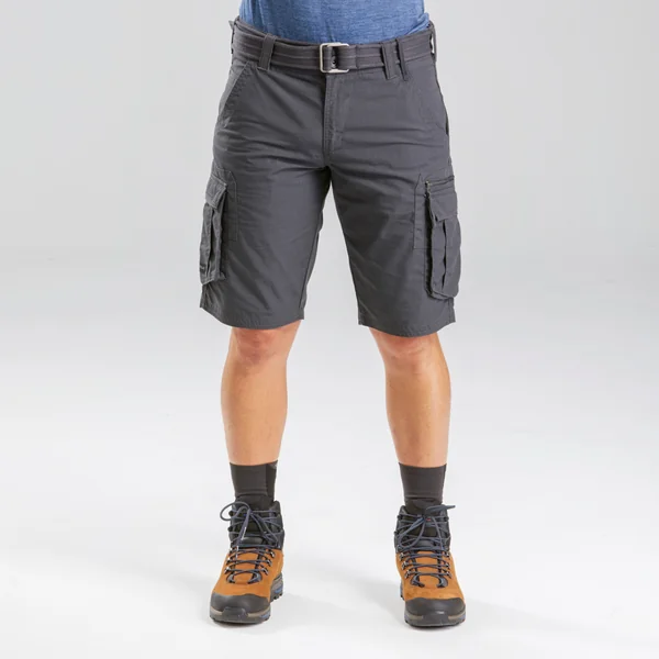 Short cargo de trek voyage - travel 500 gris homme