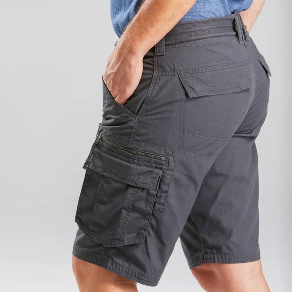 Short cargo de trek voyage - travel 500 gris homme