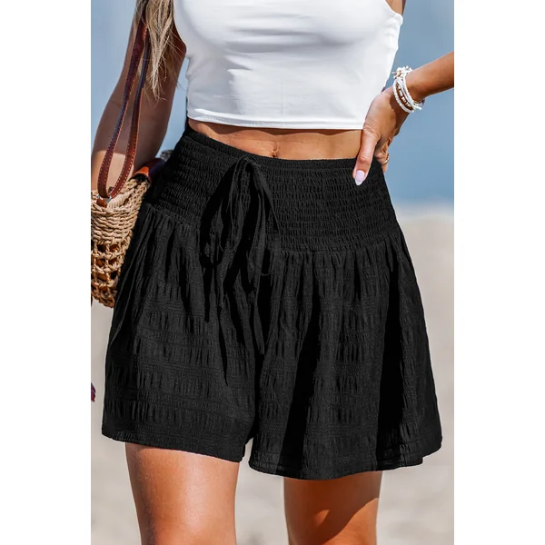 Short cover up noir jambe large