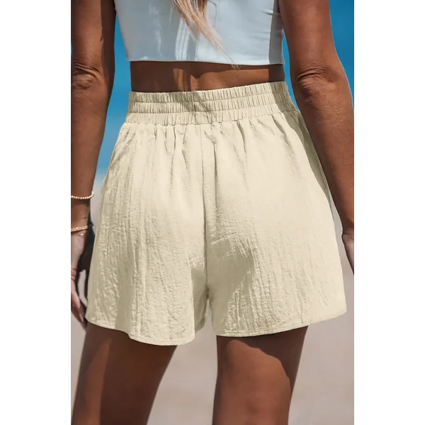 Short crème taille élastique