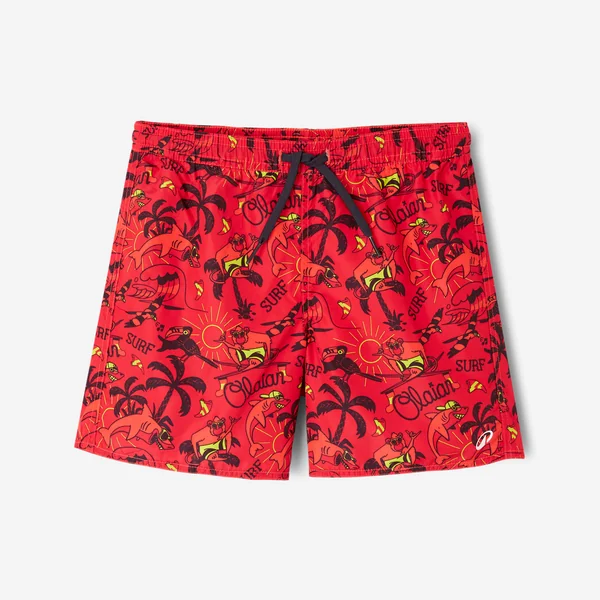 Short de bain garçon - 100 happysurf rouge