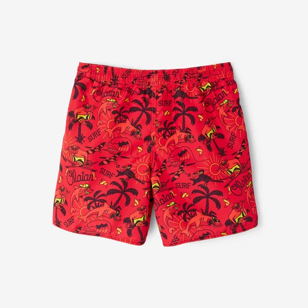 Short de bain garçon - 100 happysurf rouge