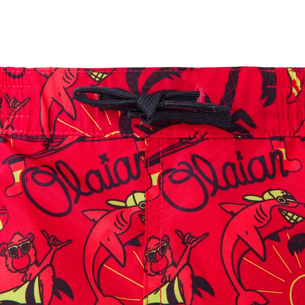 Short de bain garçon - 100 happysurf rouge