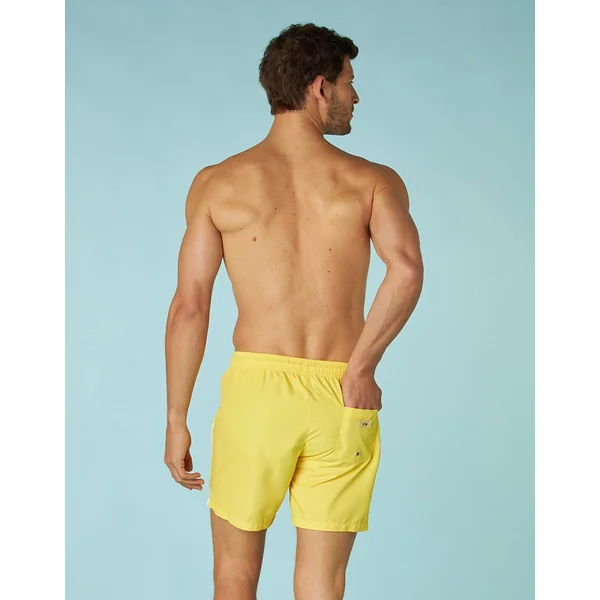 Short de bain jaune pastel pour homme