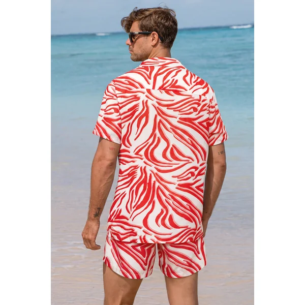 Short de bain à motif abstrait au look moderne