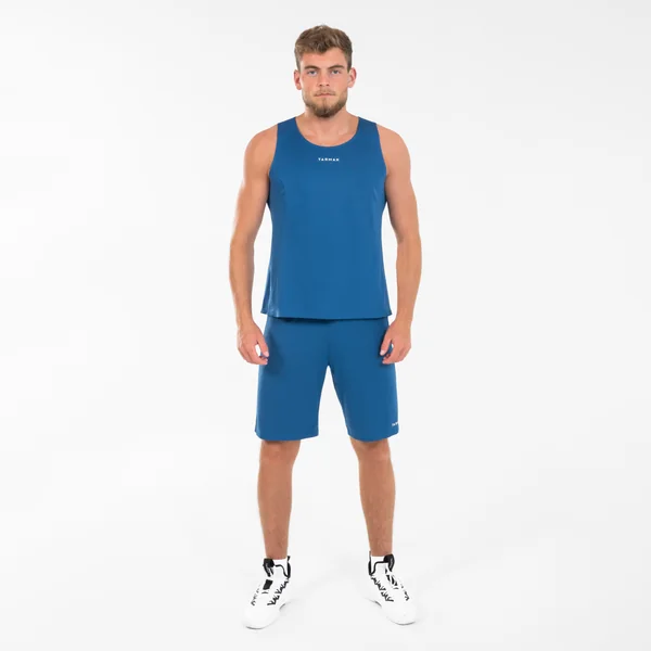 SHORT DE BASKETBALL HOMME/FEMME - SH100 BLEU