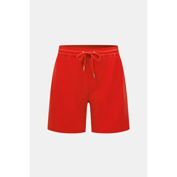 Short de plage rouge à cordon