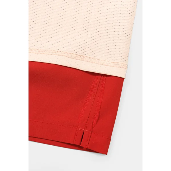 Short de plage rouge à cordon
