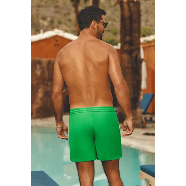Short de plage tropical vert