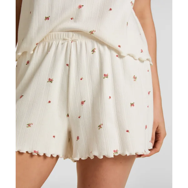 Short de pyjama Pointelle - Blanc