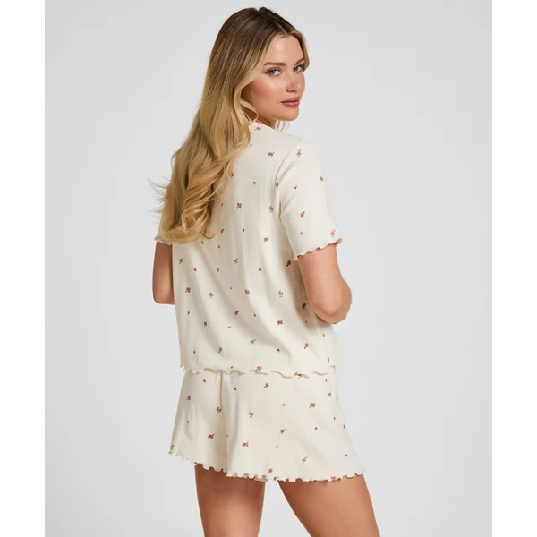 Short de pyjama Pointelle - Blanc