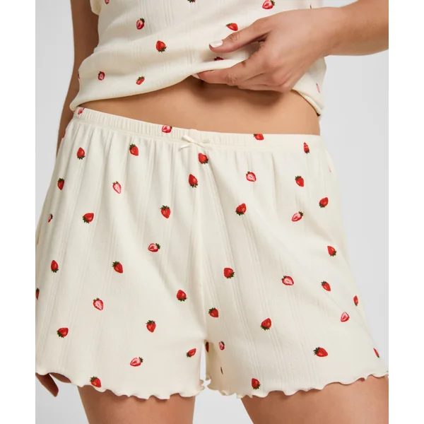 Short de pyjama Pointelle - Blanc