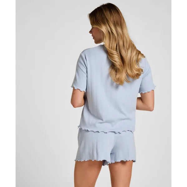 Short de pyjama Pointelle - Bleu