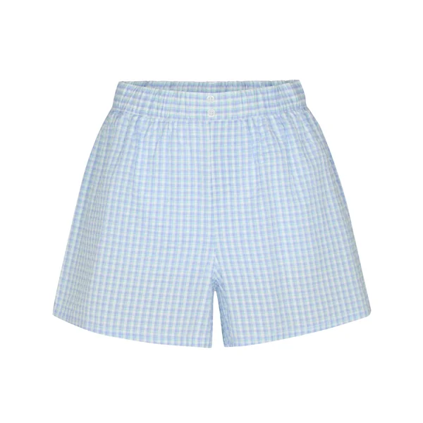Short de Pyjama Seersucker - Bleu
