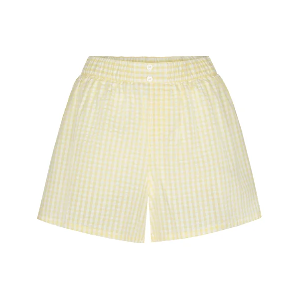 Short de Pyjama Seersucker - Jaune