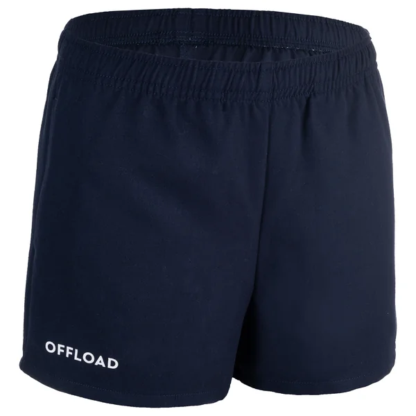 Short de rugby avec poches enfant - r100 bleu