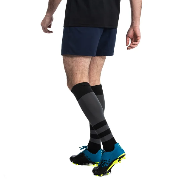 Short de rugby sans poches Adulte - R100 bleu marine