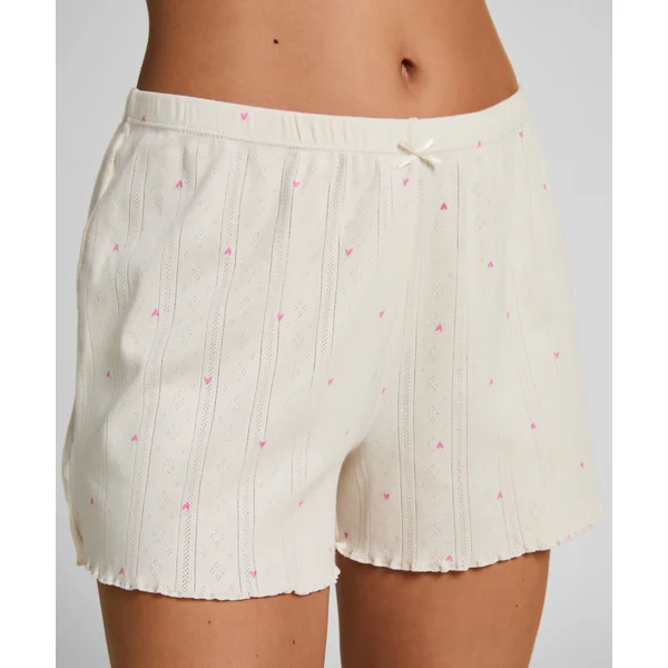 Short en pointelle - Blanc