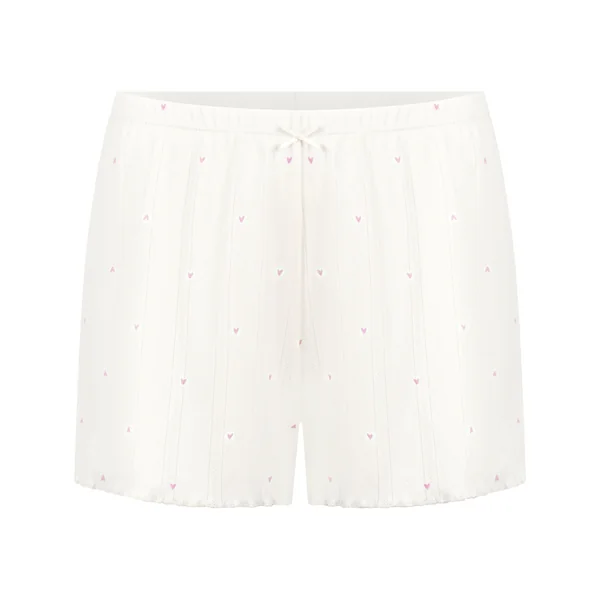 Short en pointelle - Blanc