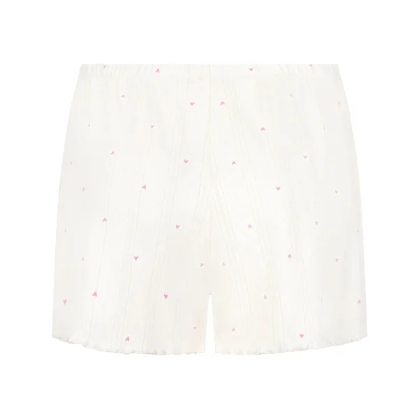 Short en pointelle - Blanc