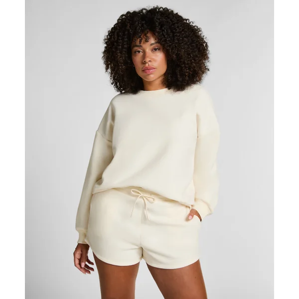 Short en polaire sportive - Blanc