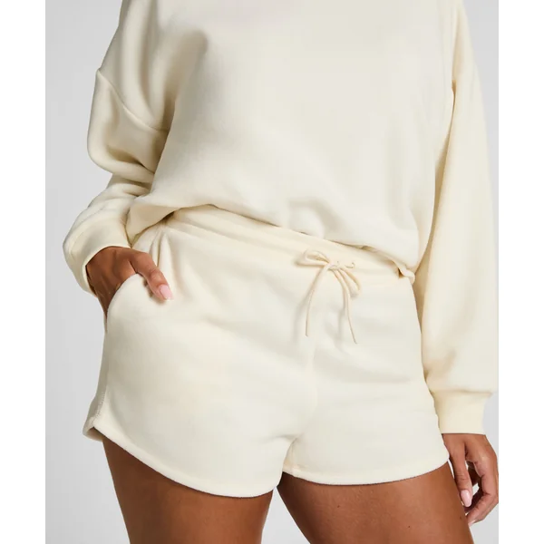 Short en polaire sportive - Blanc