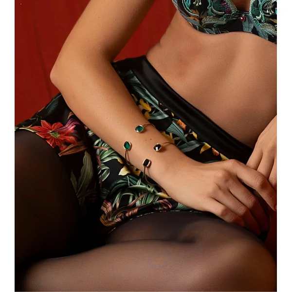 Short en satin imprimé Fleurs Etoiles Eclat Etoile