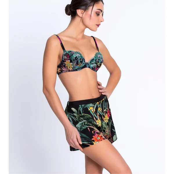 Short en satin imprimé Fleurs Etoiles Eclat Etoile