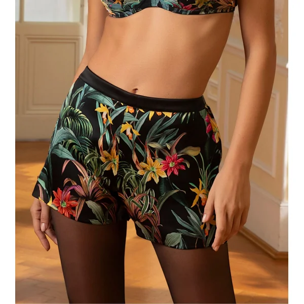 Short en satin imprimé Fleurs Etoiles Eclat Etoile