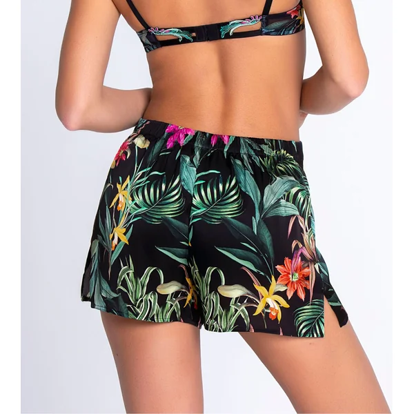 Short en satin imprimé Fleurs Etoiles Eclat Etoile