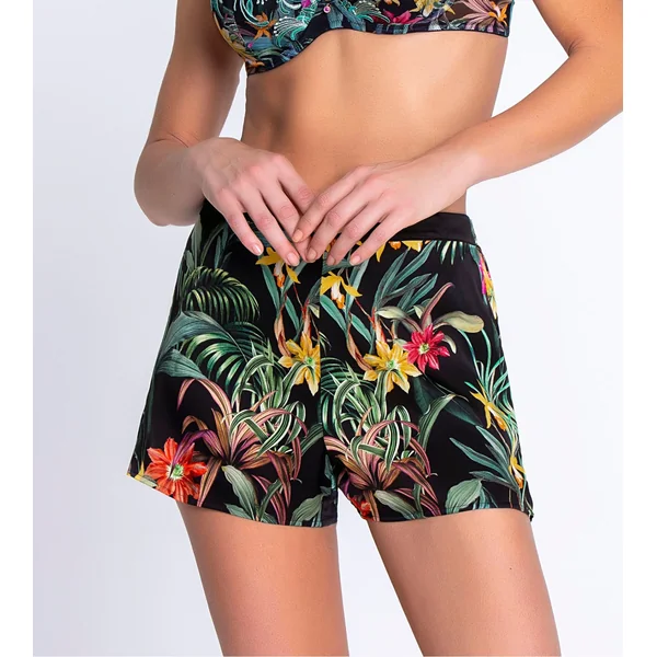 Short en satin imprimé Fleurs Etoiles Eclat Etoile