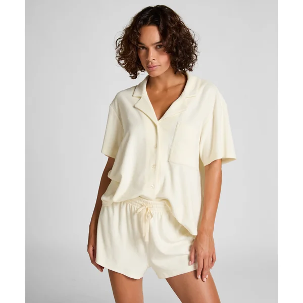 Short en tissu éponge - Blanc