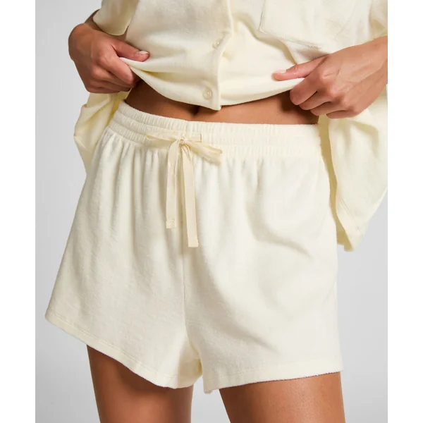 Short en tissu éponge - Blanc