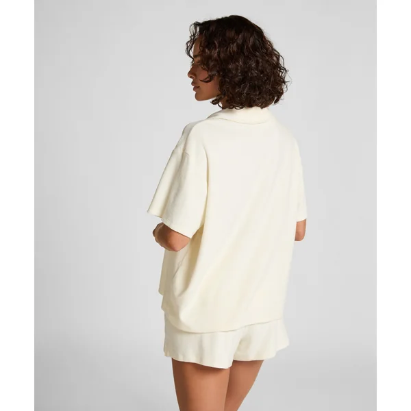 Short en tissu éponge - Blanc