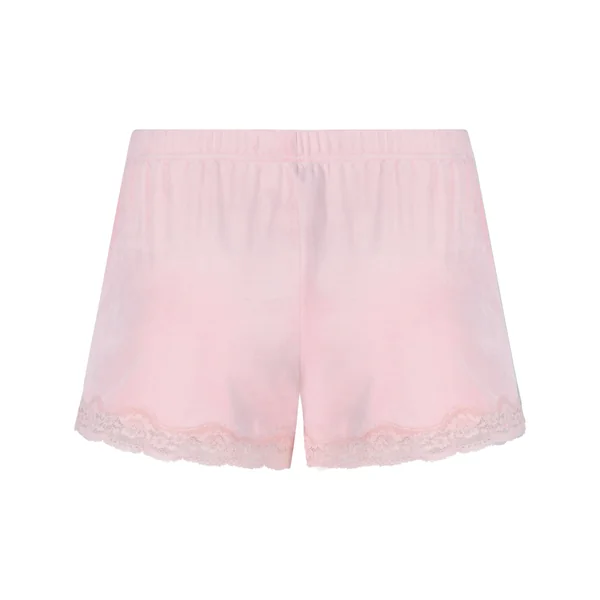 Short en velours à dentelle - Rose