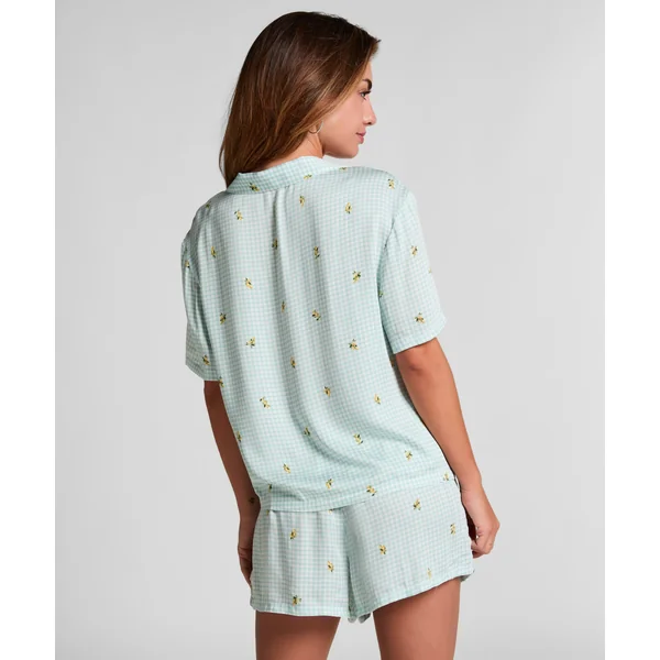 Short en viscose à carreaux - Vert