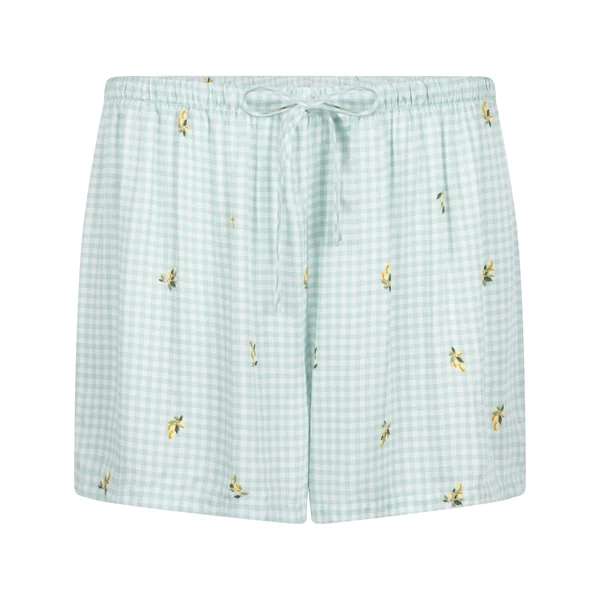 Short en viscose à carreaux - Vert