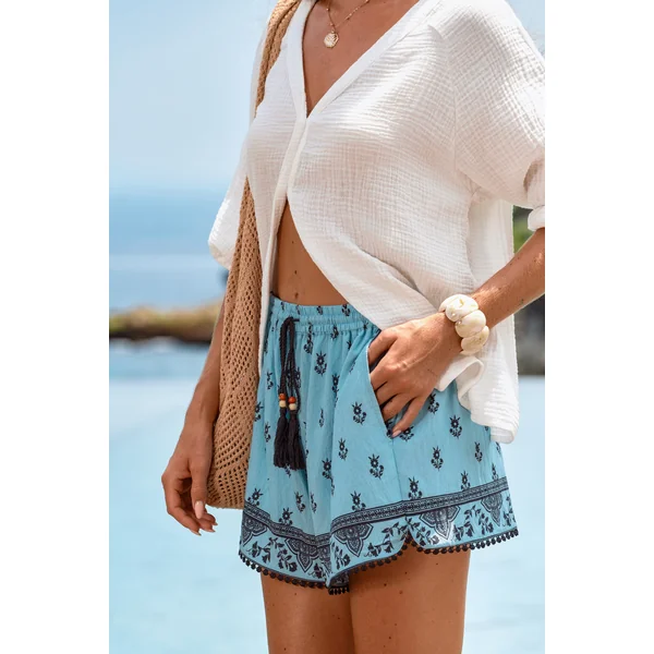 Short fleuri style décontracté